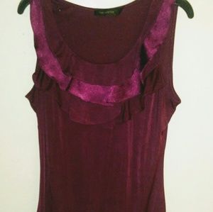The Limited burgundy sleeveless blouse